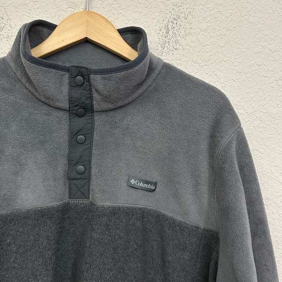 COLUMBIA Mens Steen Mountain 1/4 Snap Fleece Pullover in Gray - Picture 3 of 9